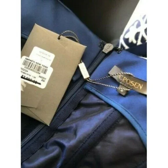 NWT $3K ZAC POSEN DOUBLE FACED DUCHESS SATIN BEADED OFF THE SHOULDER TOP SIZE 8 - Picture 7 of 7